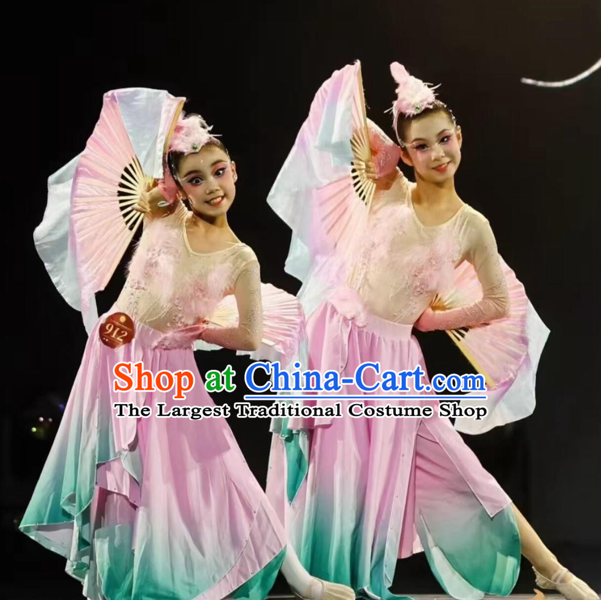 Jiaozhou Dance Costume Forest Bird Tale Classical Dance Yangko Performance Costume Chinese Stage Performance Dress