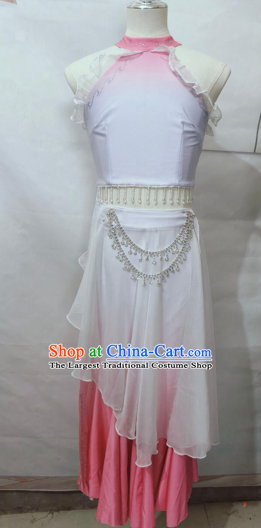 Dai Ethnic Dance Costume Mu Ri Ping Ting Ying Performance Dress Chinese Women Group Dance Stage Outfit
