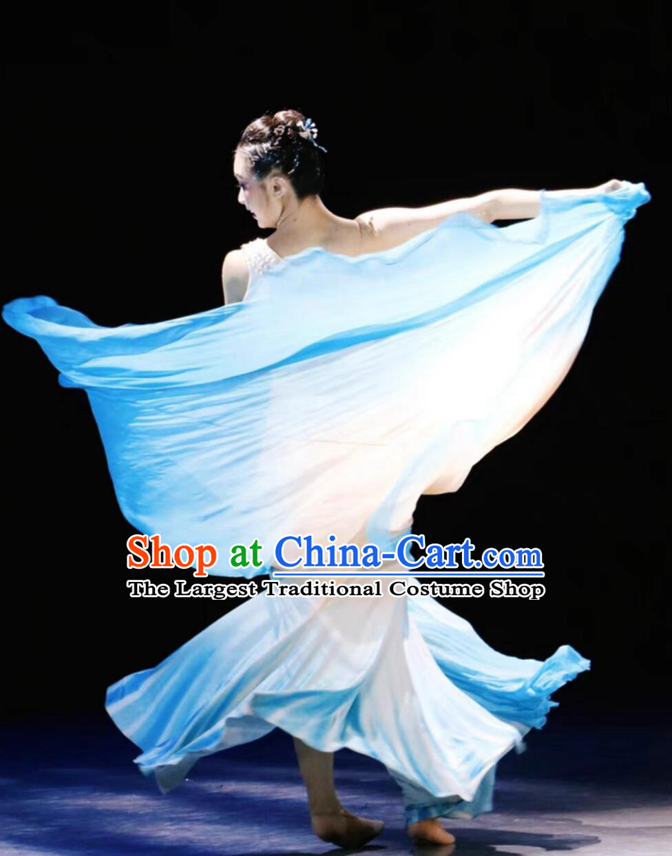 Dai Ethnic Performance Costume Wei Yang Women Flowy Dance Dress Chinese Yunnan National Peacock Dance Outfit