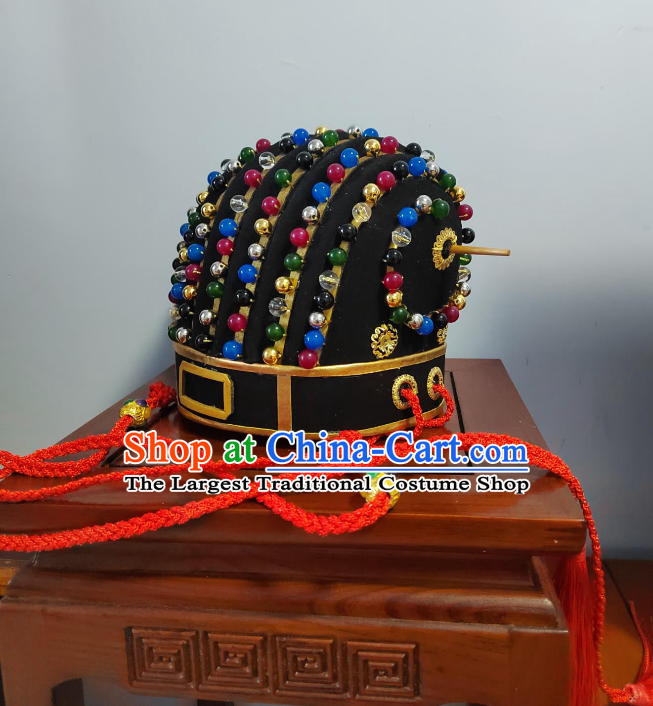 Hanfu Pi Bian Crown Handmade Traditional Chinese Historical Hat Cultural Dance Ancient Emperor Headwear