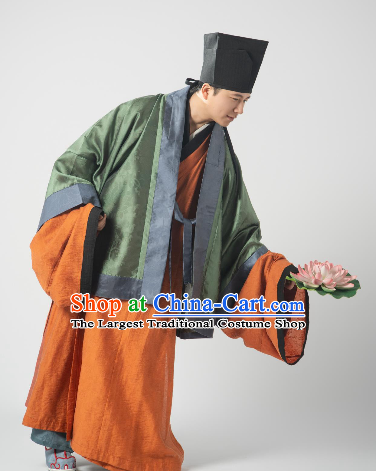 Song Dynasty Gauze Hexiu Jacket Southern Song Style Cross Collar Short Coat Taoist Hanfu Outerwear Mens Traditional Chinese Attire
