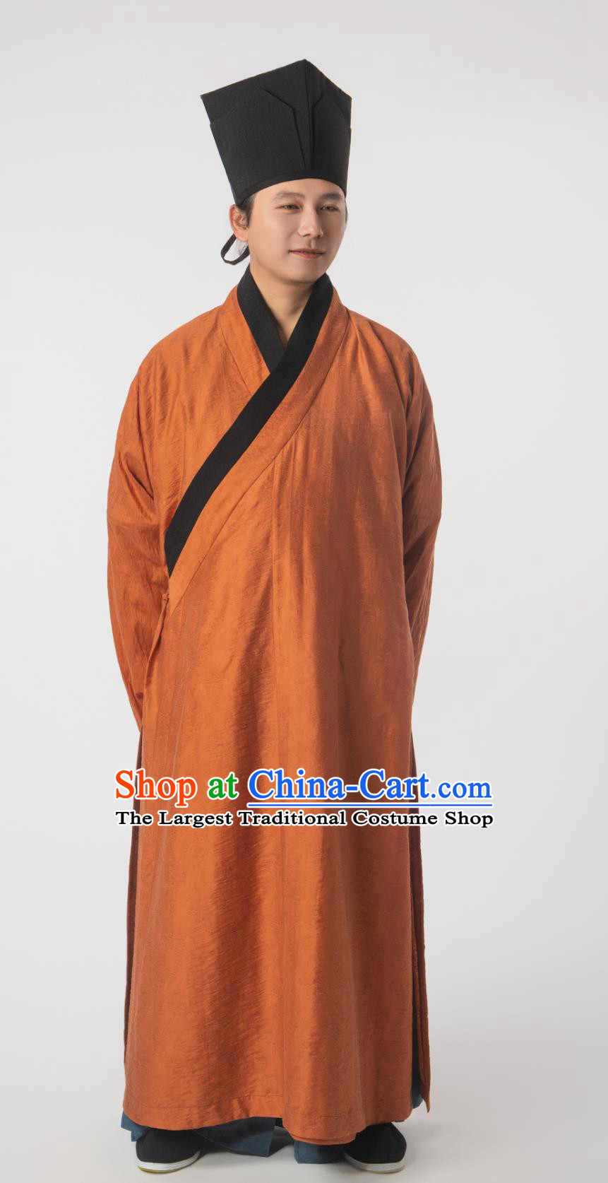 Song Dynasty Cross Collar Long Gown Ancient Scholar Commoner Wear Traditional Hanfu Historical Chinese Clothing