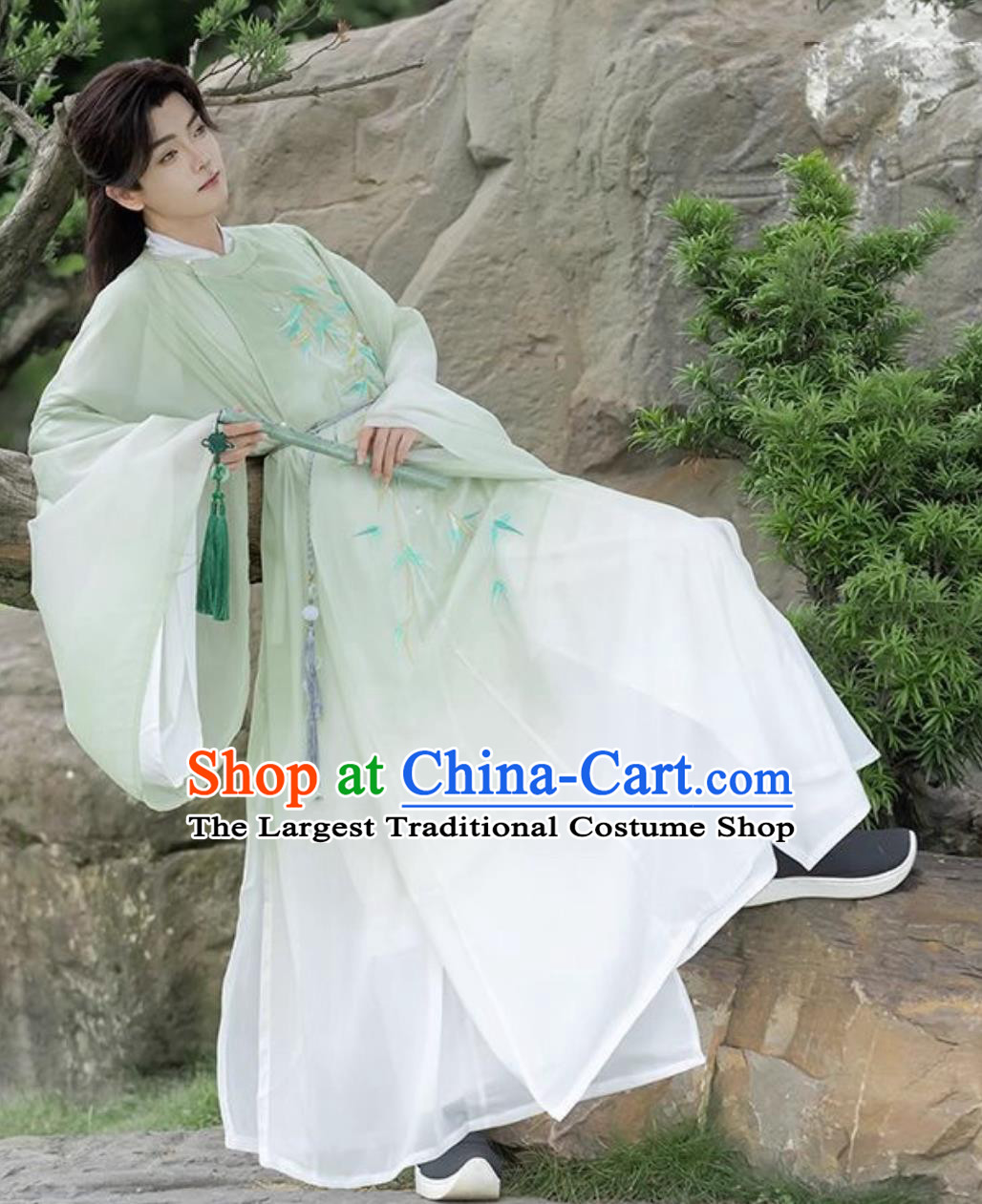 Tang Dynasty Hanfu Round Collar Robe Gradient Embroidered Ancient Style Outfit Traditional Chinese Attire
