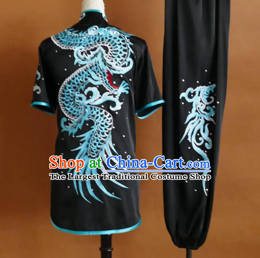 Dragon Embroidered Changquan Wushu Competition Uniform Martial Arts Colorful Costume Kung Fu Performance Suit