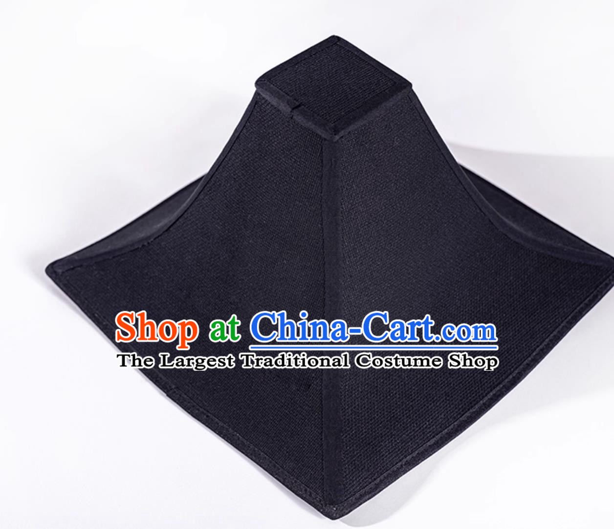 Ming Dynasty Corrugated Hat Traditional Hanfu Hat For Men Chinese Cotton Linen Square Hat