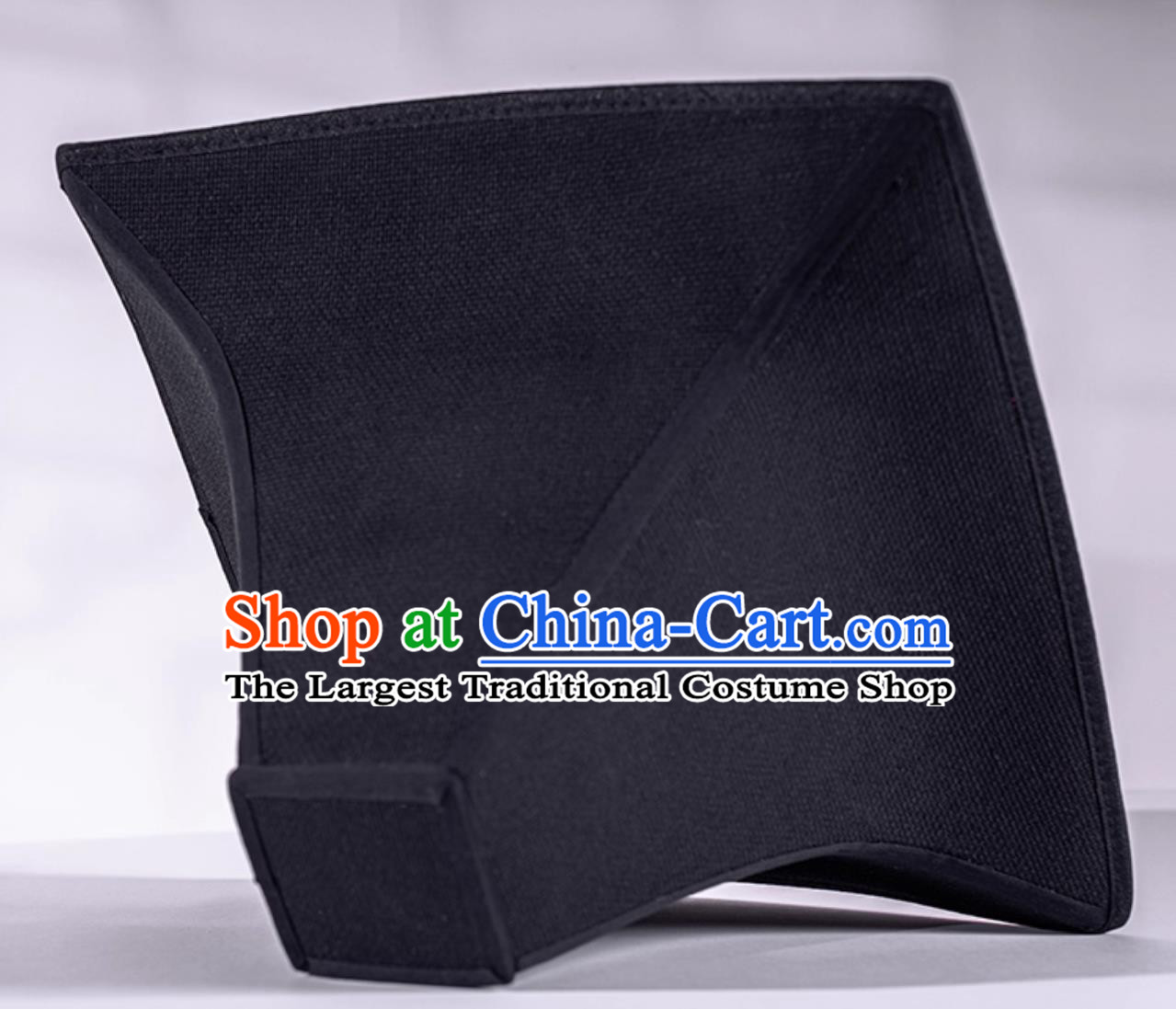 Ming Dynasty Corrugated Hat Traditional Hanfu Hat For Men Chinese Cotton Linen Square Hat