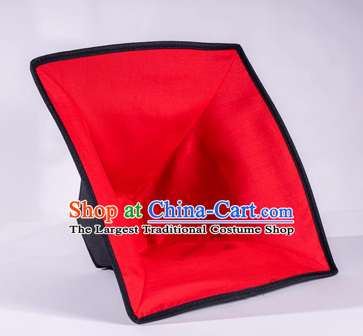 Ming Dynasty Corrugated Hat Traditional Hanfu Hat For Men Chinese Cotton Linen Square Hat
