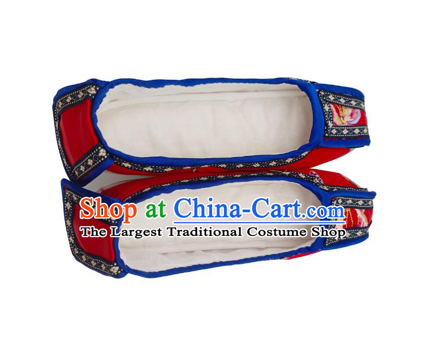 Handmade Manchu Platform Shoes Qing Dynasty Court Woman Shoes Ancient Chinese Empress Shoes