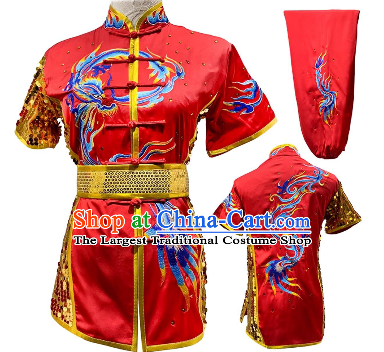 Premium Long Fist Wushu Competition Performance Outfit Martial Arts Changquan Costume For Kids Men Women