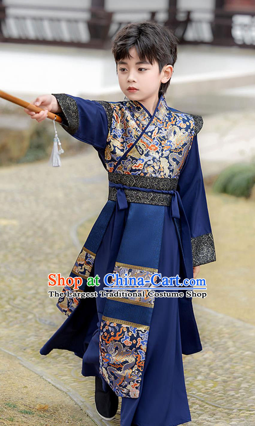 Boys Hanfu Song Dynasty Style Handsome Boy Clothing Ancient Young Master Traditional Chinese Costume