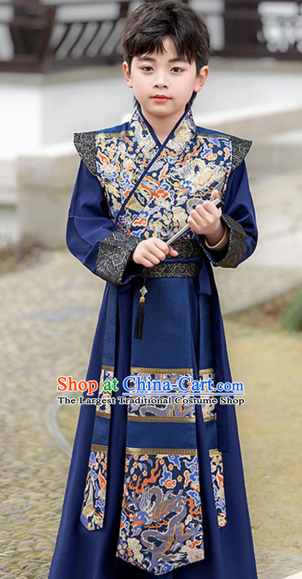Boys Hanfu Song Dynasty Style Handsome Boy Clothing Ancient Young Master Traditional Chinese Costume