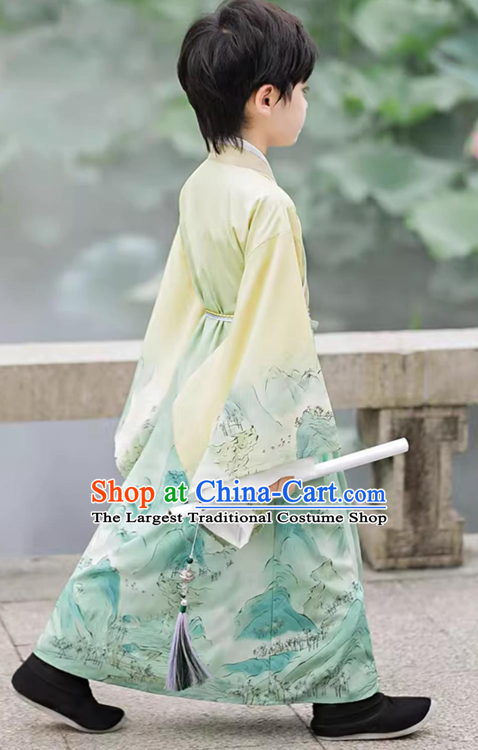 Boys Hanfu Traditional Chinese Costume Ancient Style Handsome Scholar Performance Outfit