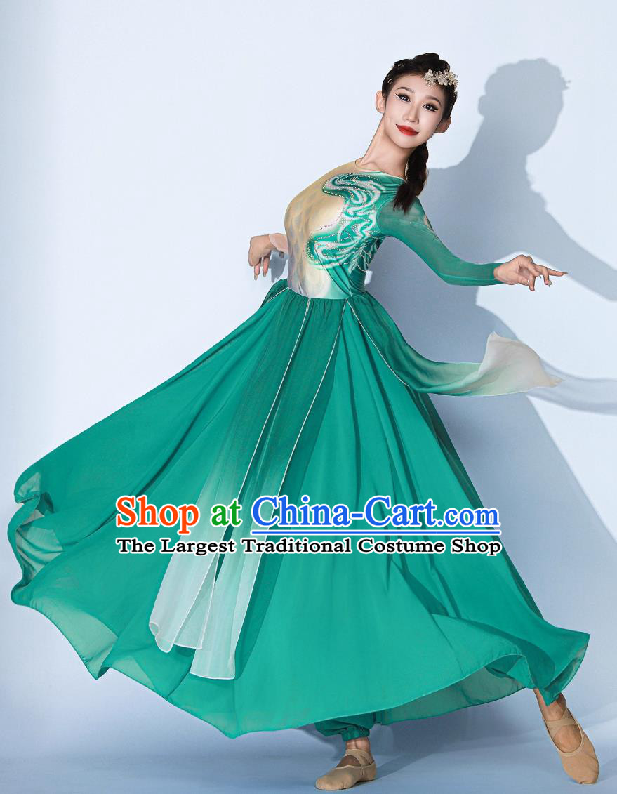 Green Snake Classical Dance Performance Costume Opening Dance Large Flared Dress Chinese Spring Festival Gala Clothing
