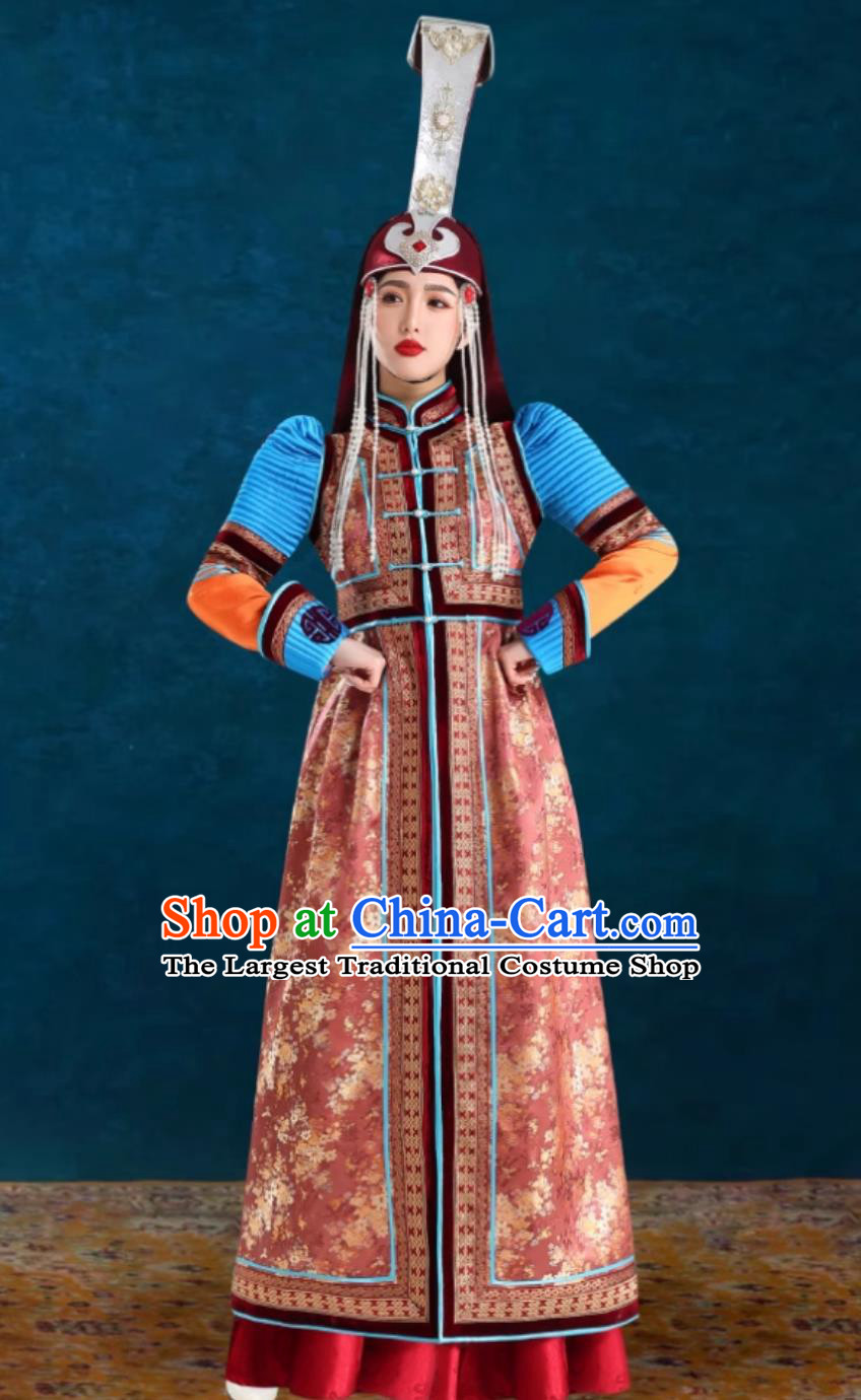 Ladies Princess Wedding Dress Chinese Mongolia Ethnic Clothing Dance Performance Costume