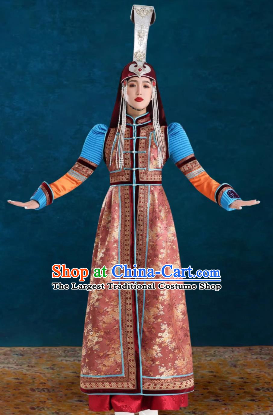 Ladies Princess Wedding Dress Chinese Mongolia Ethnic Clothing Dance Performance Costume