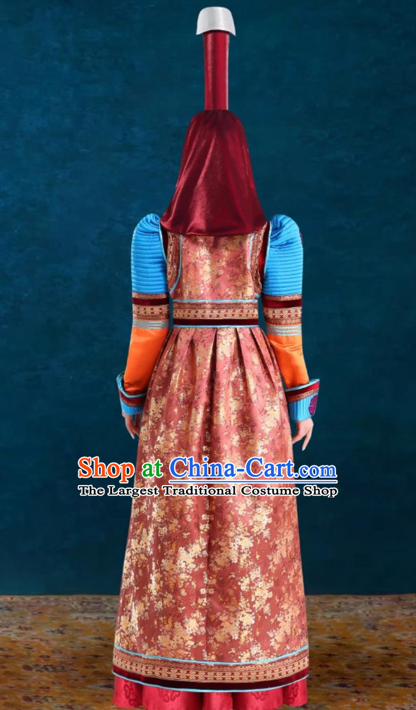 Ladies Princess Wedding Dress Chinese Mongolia Ethnic Clothing Dance Performance Costume