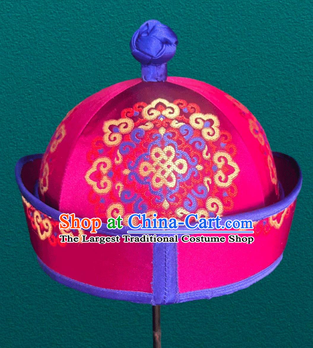 Mongolian Hat Dance Performance Photography Ethnic Headpiece Boy Prince Hat