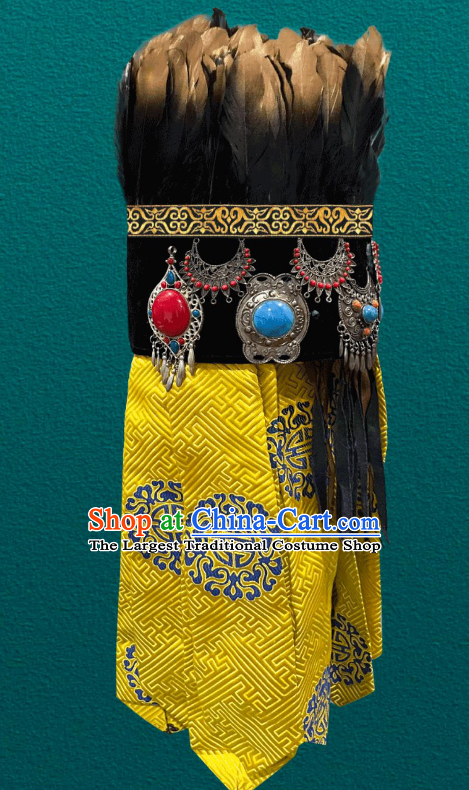 Mongolian Traditional Performance Hat Blessing Ceremony Shaman Hat