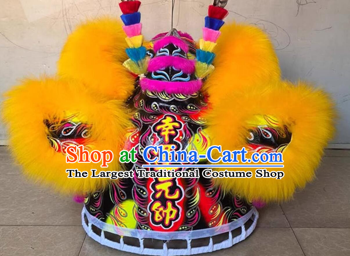 Handsome Monkey King Feather Decoration Lion Dance Costume Southern Lion LED Fut San Lion Wool Lion Clothing Complete Set