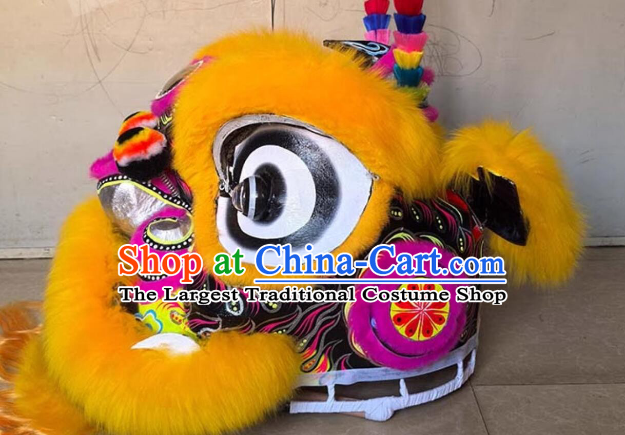 Handsome Monkey King Feather Decoration Lion Dance Costume Southern Lion LED Fut San Lion Wool Lion Clothing Complete Set