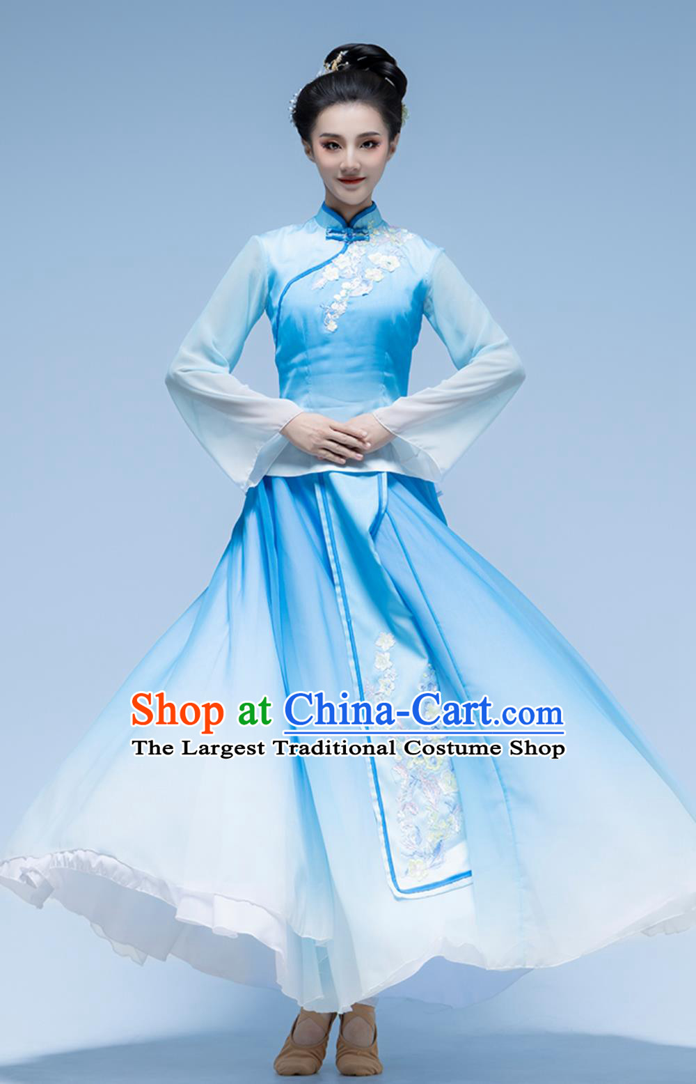 Classical Dance Performance Costume Women Flowy Republic Of China Era Clothing