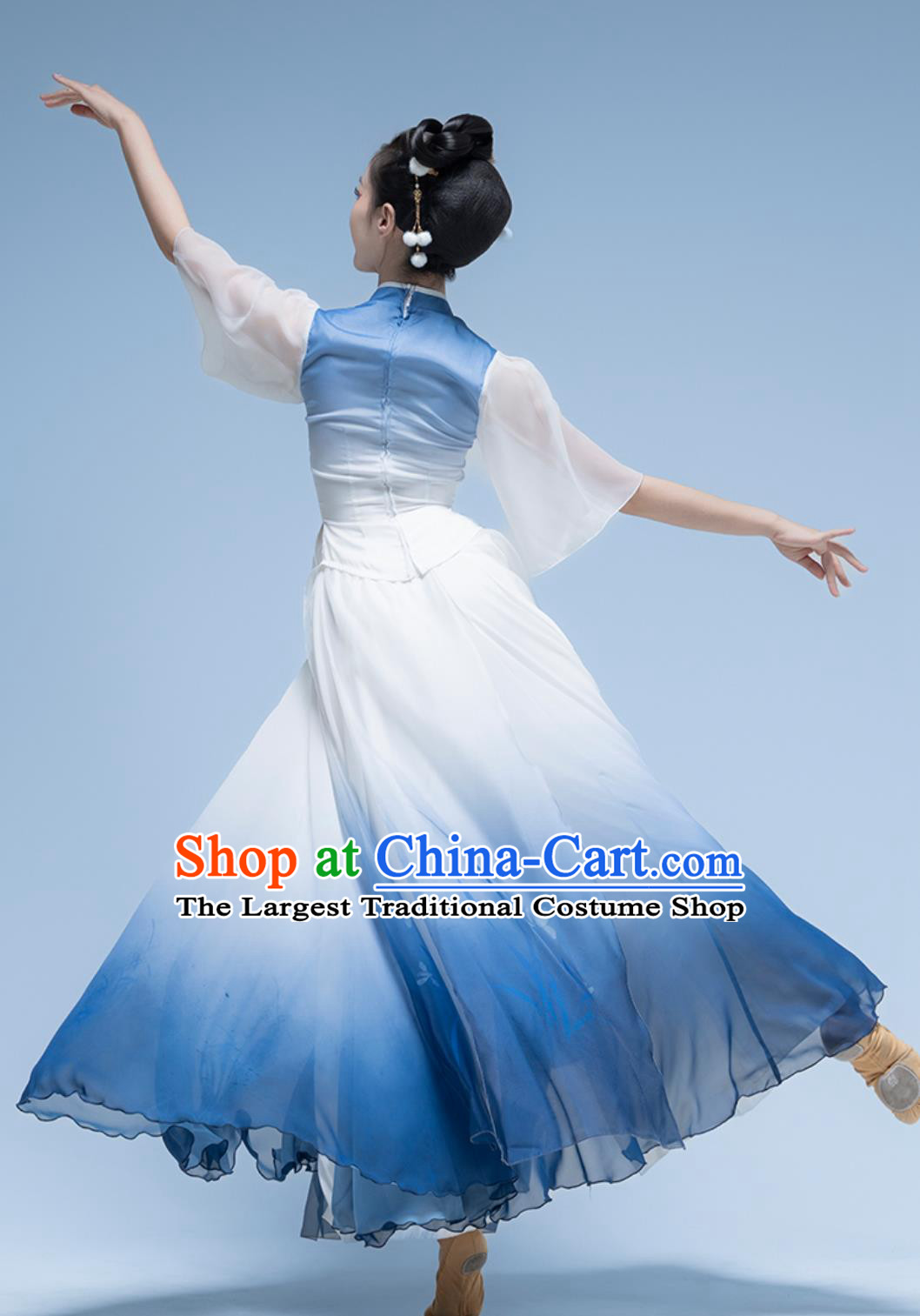 Classical Dance Costume Han Tang Dance Performance Clothing Women Ancient Style Guzheng Choir Dress