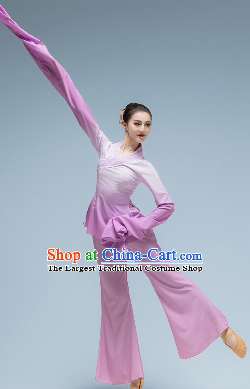 Classical Dance Practice Wear Women Han Tang Water Sleeves Performance Costume