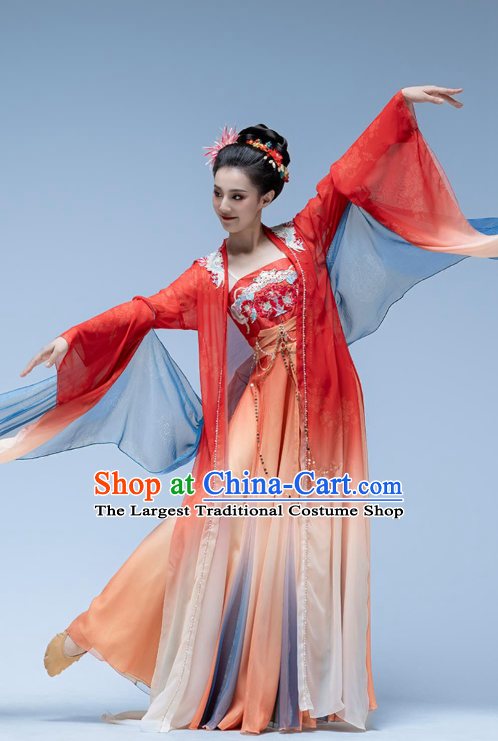 Tang Style Large Sleeve Gown Han Tang Dance Costume Classical Dance Chinese Style Wide Sleeve Performance Clothing