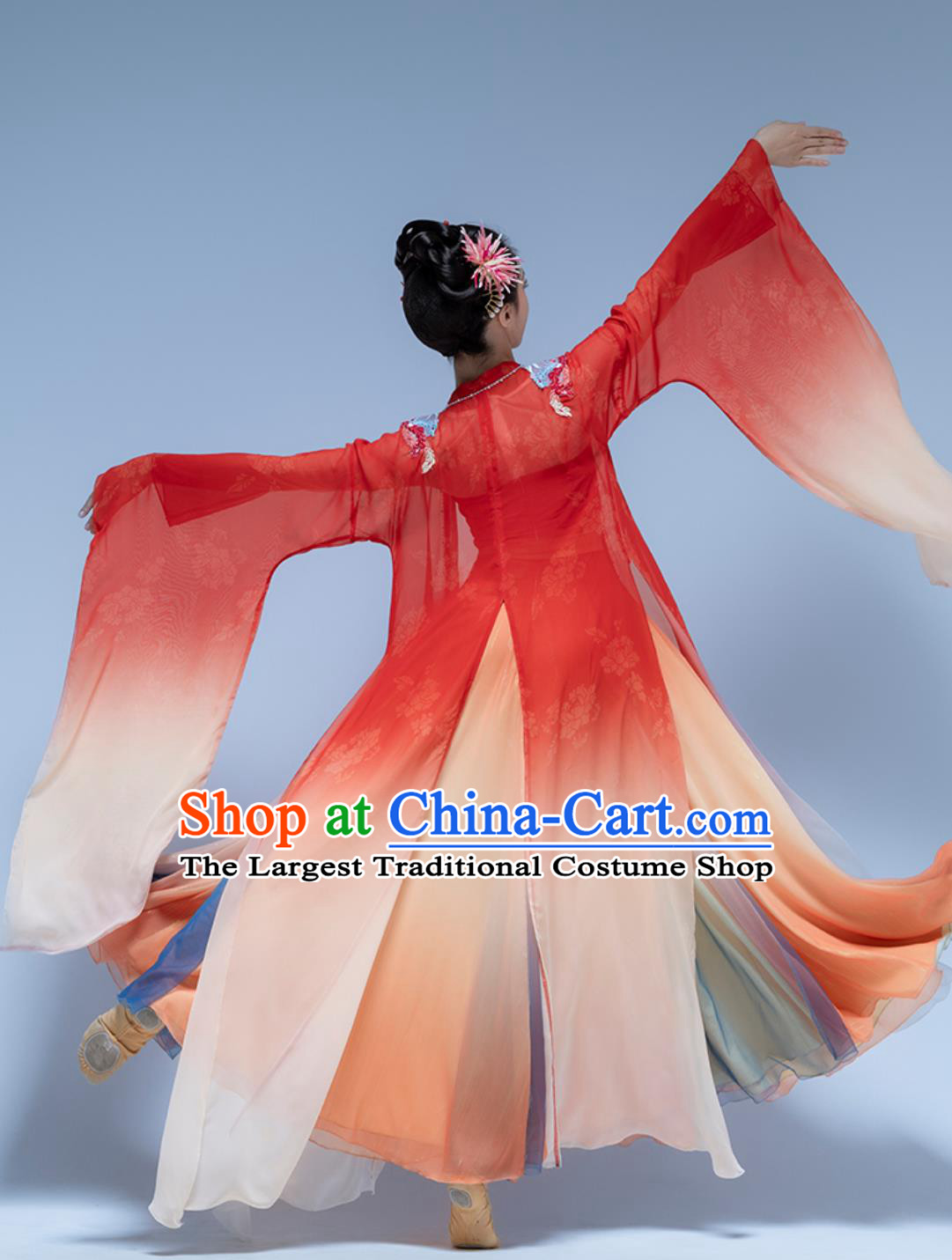 Tang Style Large Sleeve Gown Han Tang Dance Costume Classical Dance Chinese Style Wide Sleeve Performance Clothing