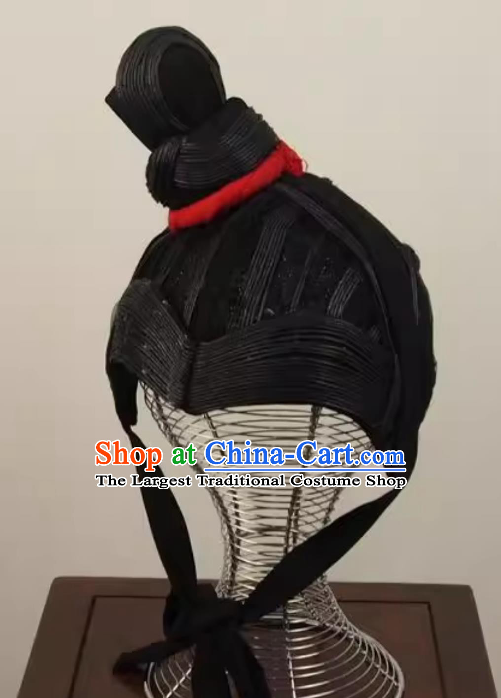 Qin Dynasty Terracotta Warrior Headgear Cuju Polo Performance Hat Chinese Warring States Soldier Black Helmet
