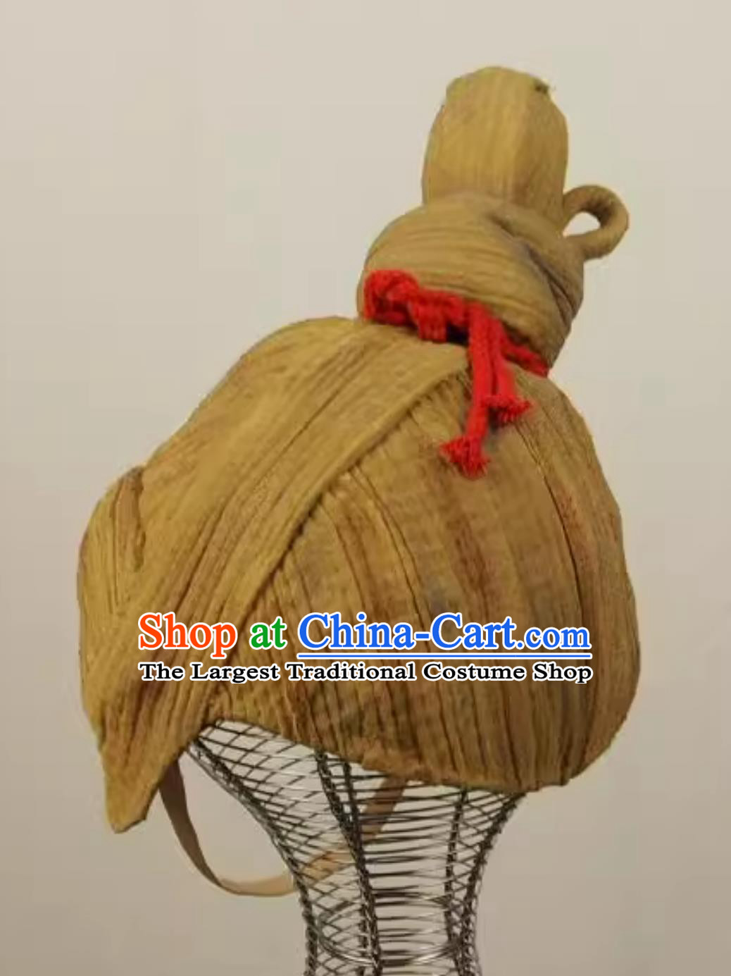 Chinese Warring States Soldier Earthy Yellow Helmet Qin Dynasty Terracotta Warrior Headgear Cuju Polo Performance Hat