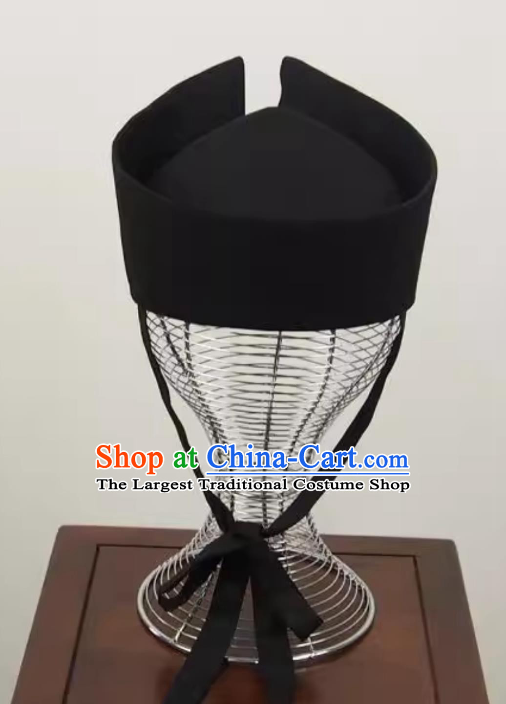 Eastern Han Dynasty Black Headscarf Han Era Official Hat Ancient Chinese Performance Headwear