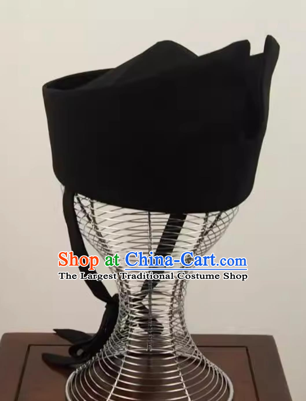 Eastern Han Dynasty Black Headscarf Han Era Official Hat Ancient Chinese Performance Headwear