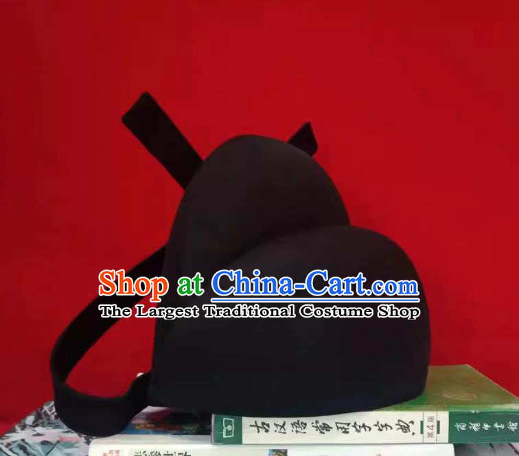 Traditional Chinese Hanfu Headwear Tang Dynasty Qianniuwei Crossed Feet Headgear Imperial Guard Historical Replica Helmet