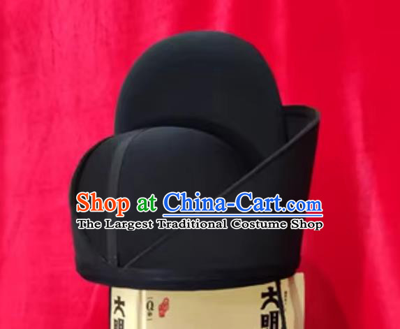 Late Ming Dynasty Official Hat Ancient Chinese Hanfu Headwear Traditional Ceremonial Headgear