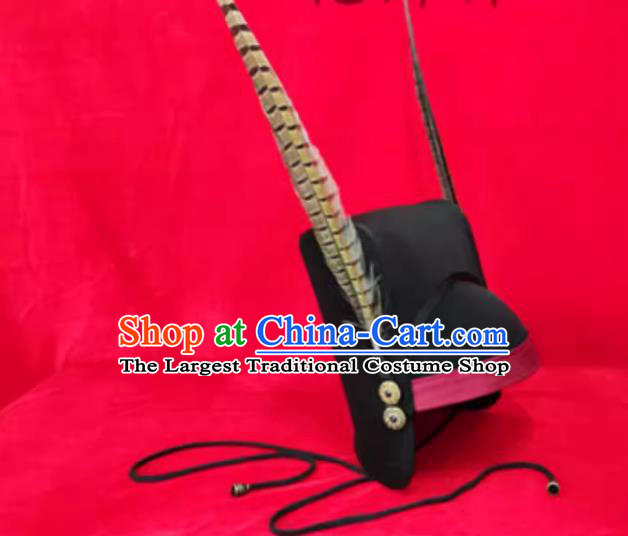 Han Dynasty Military Official Helmet Wu Bian Da Guan Traditional Chinese Armor Hat Hanfu Headwear