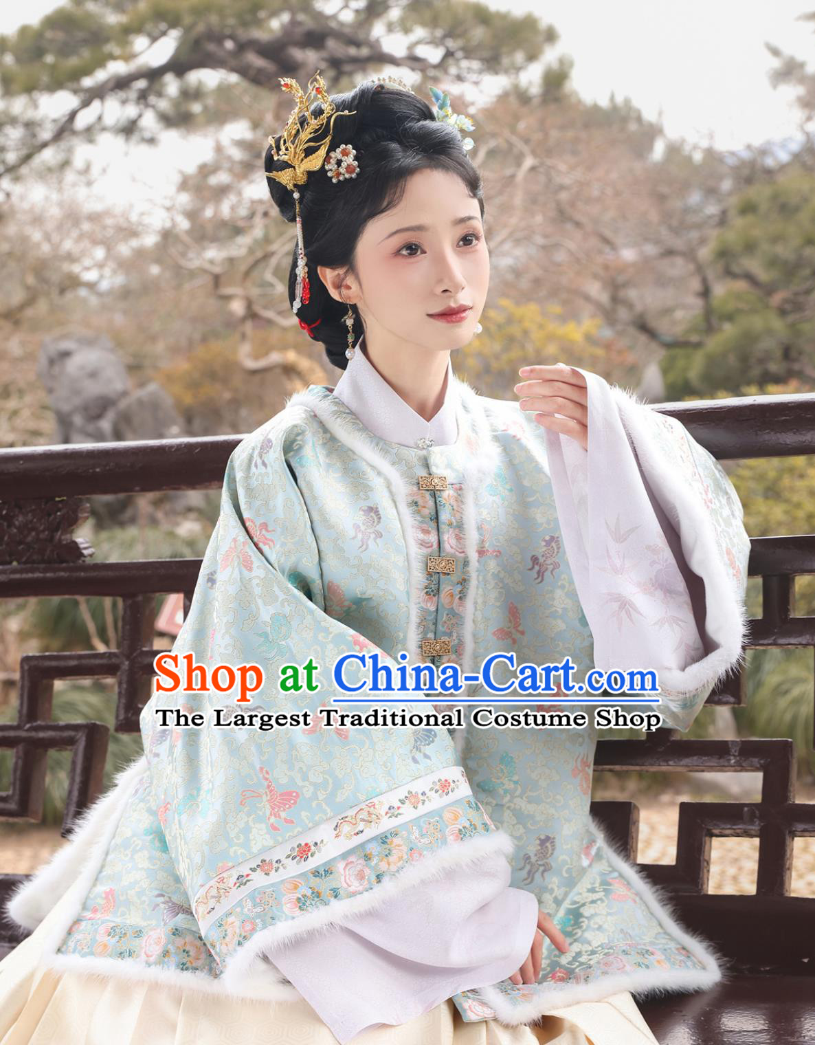 Silk Song Dynasty Brocade Jacquard Round Neck Short Jacket Traditional Chinese Clothing Ancient Winter Hanfu Ao