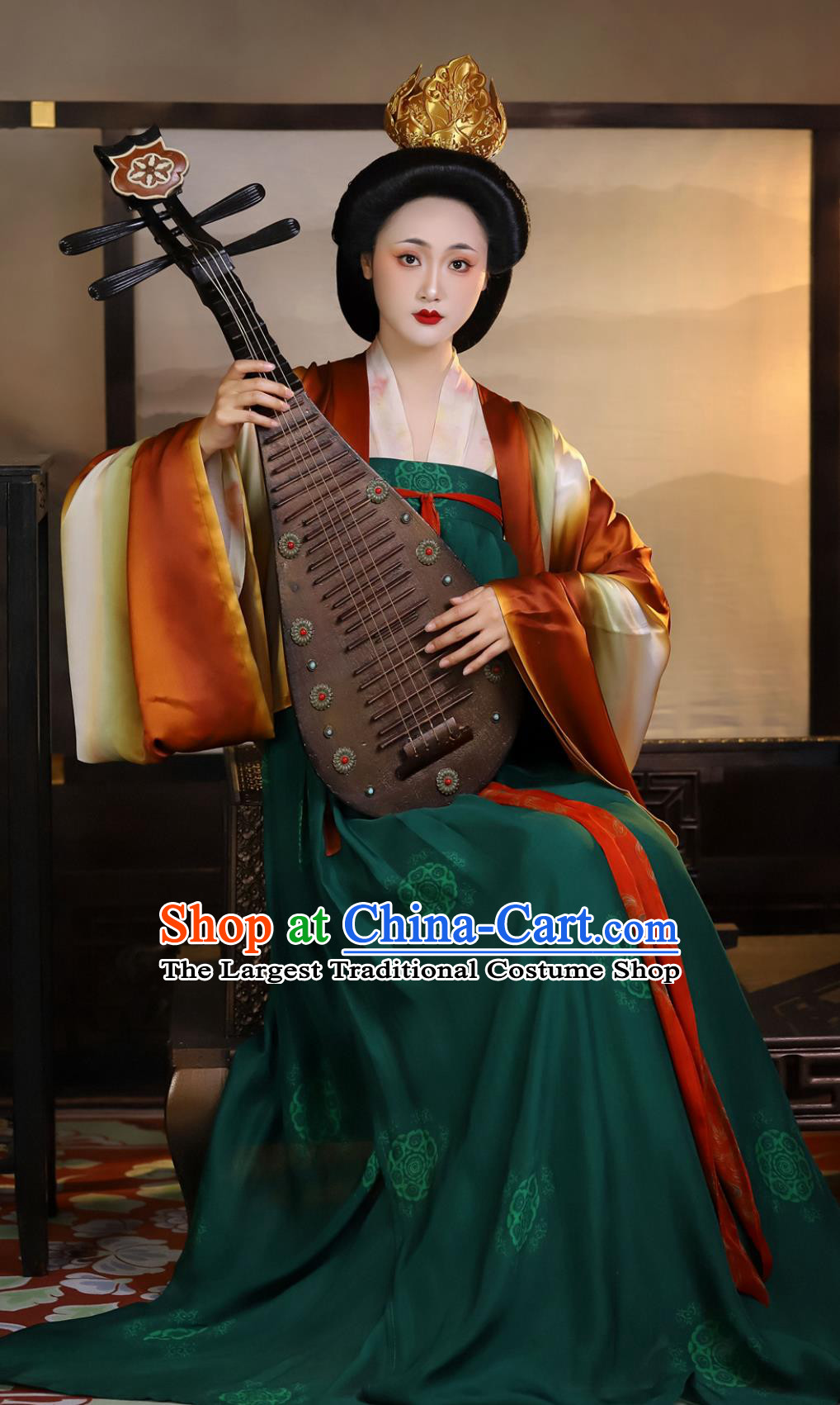 Hanfu Custom Tang Dynasty Famen Temple Silk Short Blouse High Waisted Dress Ruqun Complete Set