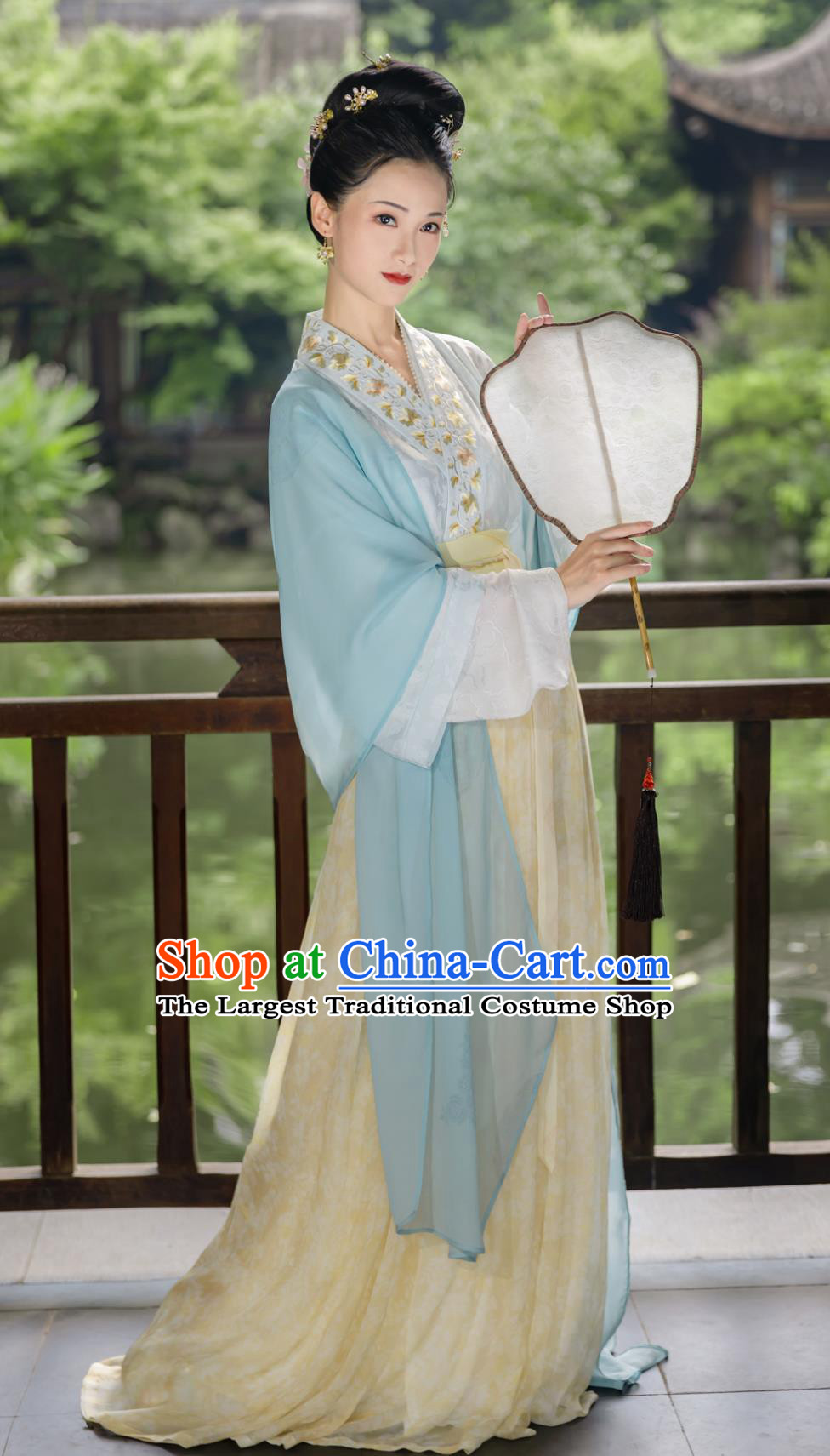 Traditional Chinese Costumes Song Dynasty Silk Jacquard Jiaoling Blouse Ruqun Set