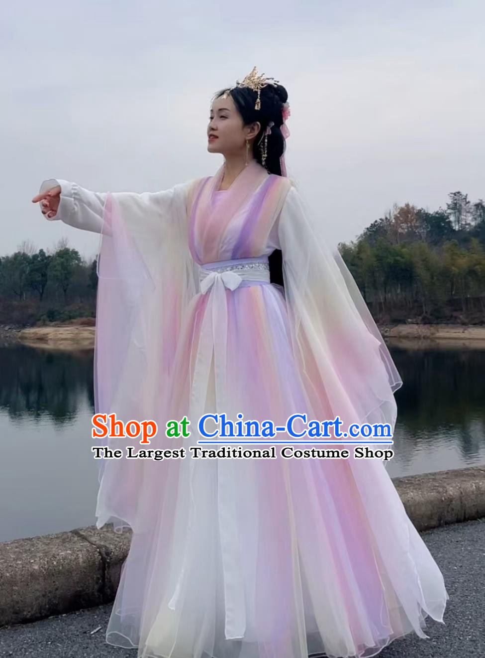 Traditional Chinese Costume Ancient Fairy Hanfu Dress Classical Dance Princess Clothing