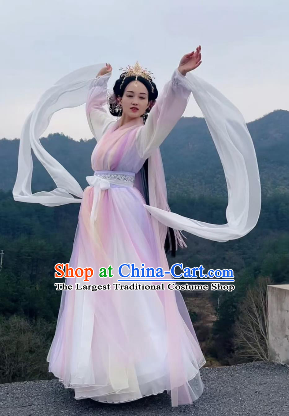 Traditional Chinese Costume Ancient Fairy Hanfu Dress Classical Dance Princess Clothing