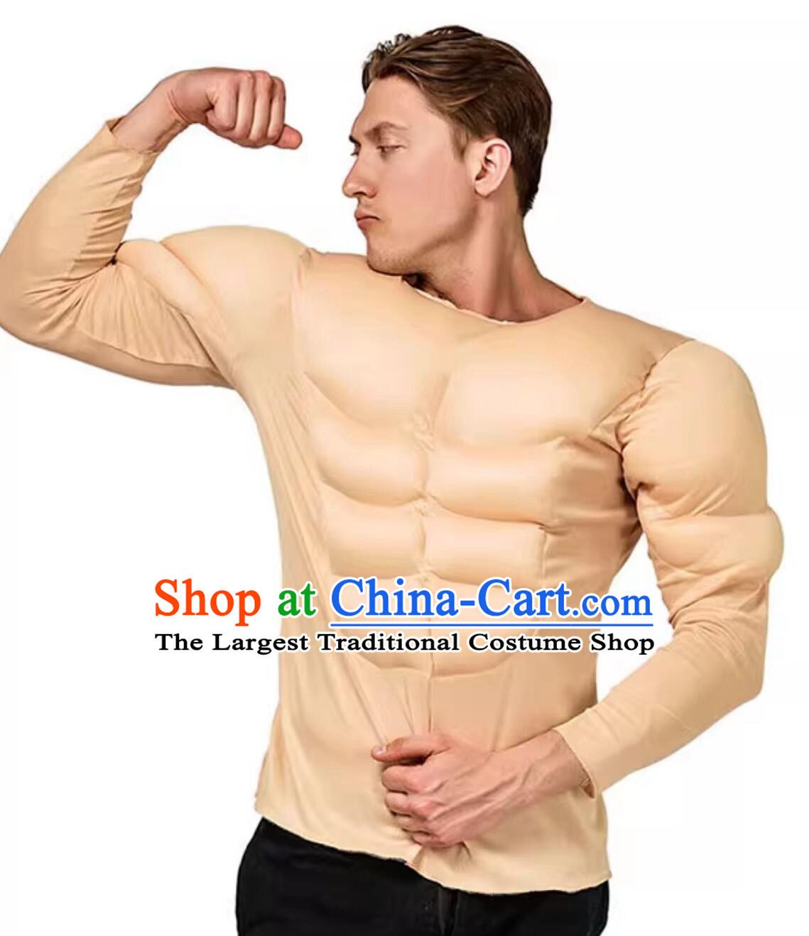 Christmas Muscle Shirt Muscle Man T Shirt Halloween Party Cosplay T Shirt Stage Performance Costume