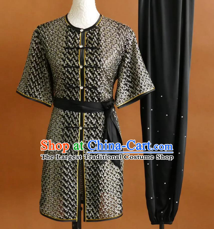Translucent Martial Arts Costume Professional Kung Fu Competition Uniform Wushu Clothing Nanquan Performance Attire