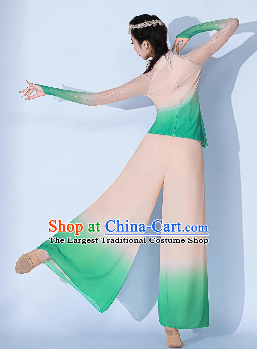 Jiaozhou Yangko Dance Costume Classical Dance Fan Dance Clothing Tea Picking Maiden Set
