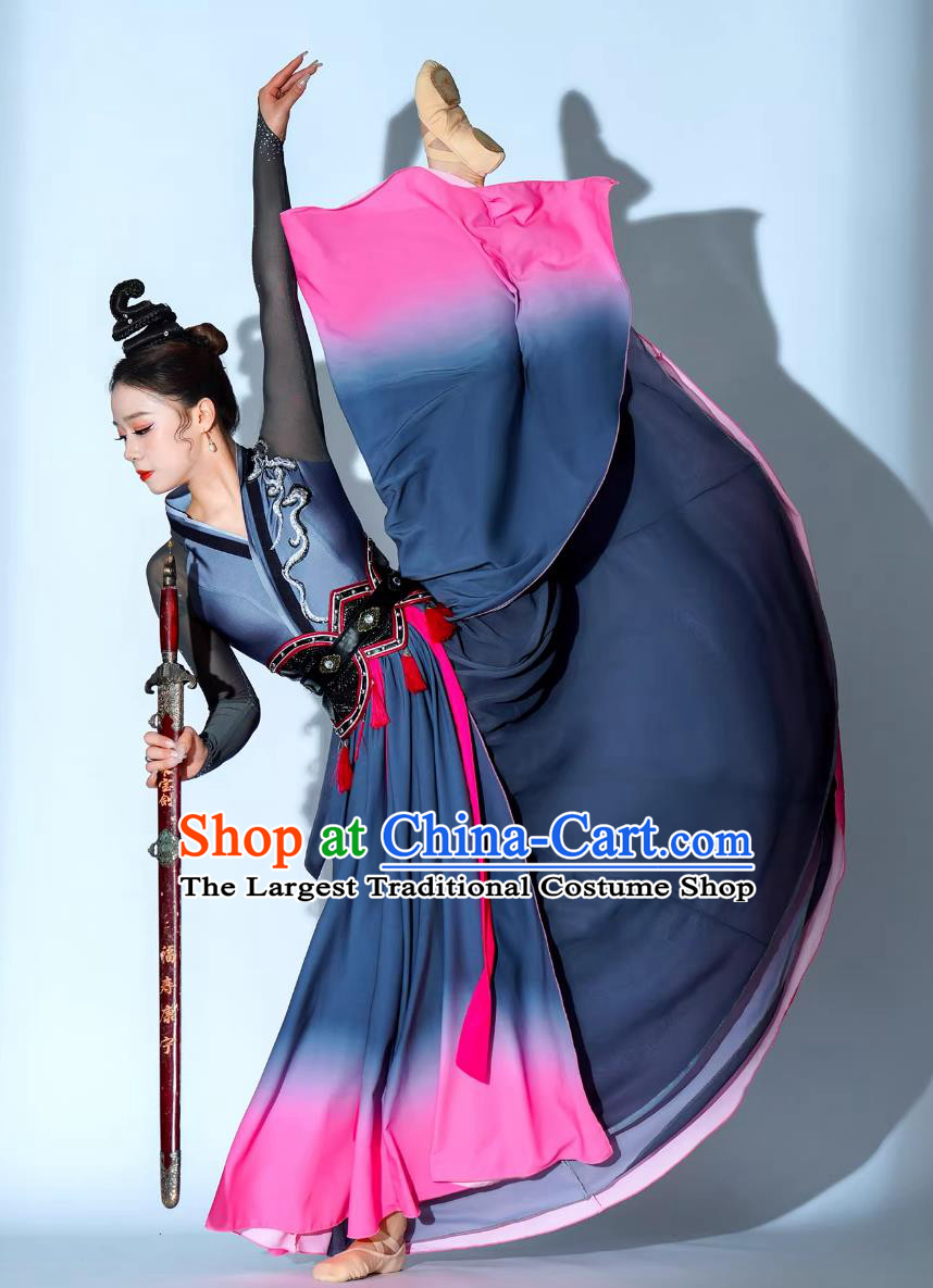 Snow Dragon Chant Dance Performance Dress Jiuzhou Tong Dance Attire Classical Dance Performance Clothing