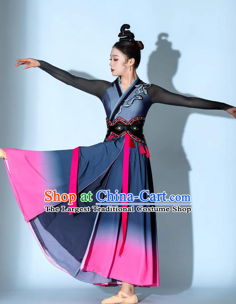 Snow Dragon Chant Dance Performance Dress Jiuzhou Tong Dance Attire Classical Dance Performance Clothing