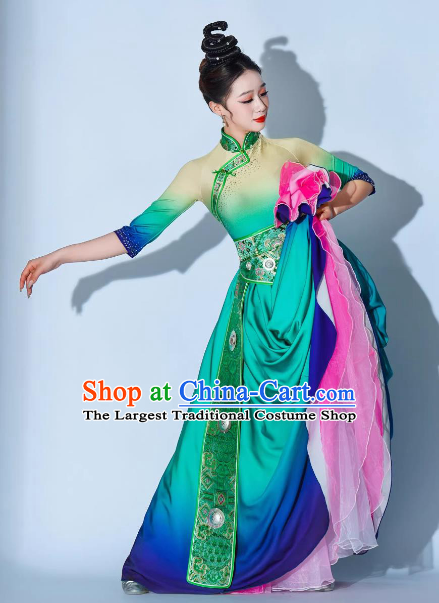 Gesang Flower Dance Performance Costume Tibetan Dance Attire Zang Ethnic Minority Dress Opening Dance Clothing