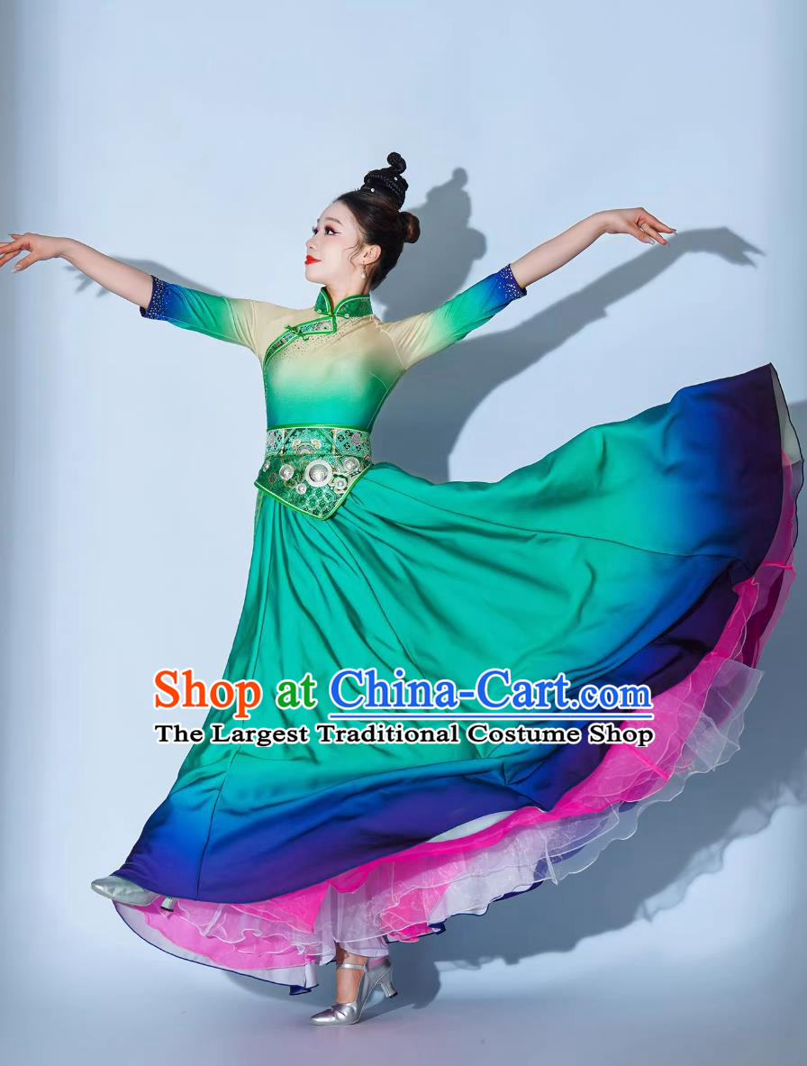 Gesang Flower Dance Performance Costume Tibetan Dance Attire Zang Ethnic Minority Dress Opening Dance Clothing