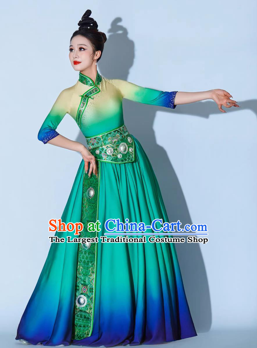 Gesang Flower Dance Performance Costume Tibetan Dance Attire Zang Ethnic Minority Dress Opening Dance Clothing
