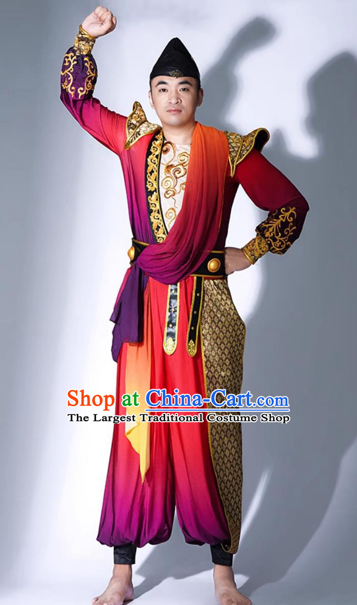 Hu Xuan Dance Drum Performance Costume Male Majestic Gong Drum Flying Attire Grand Opening Dance Costume